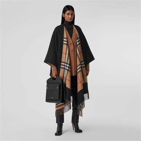 burberry cape replica|burberry check wool cashmere cape.